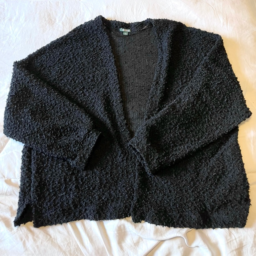 Wild Fable Black Textured Cardigan